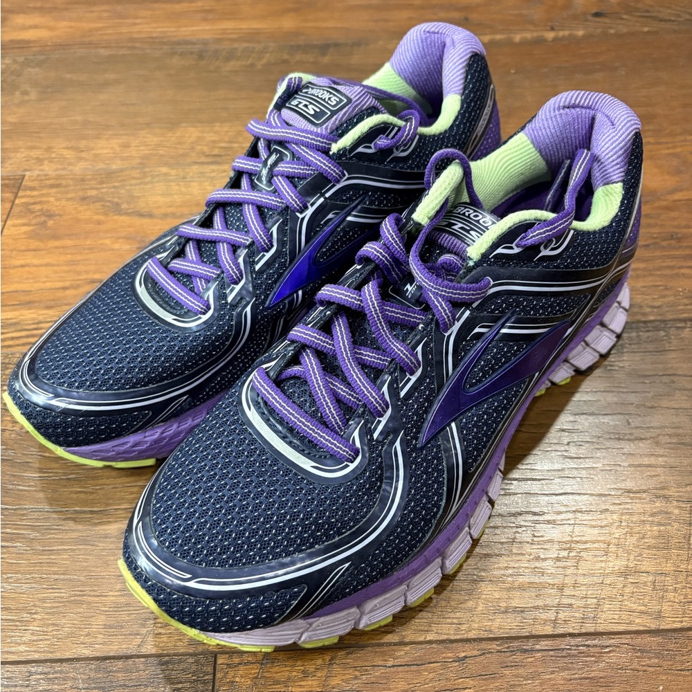 Brooks gls Women’s Athletic Shoes - Navy, Purple, Lime 10.5